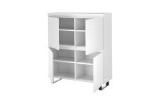 Highboard >AUSTIN< in modern white, HWP - 111x130x40cm (BxHxT)