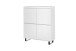 Highboard >AUSTIN< in modern white, HWP - 111x130x40cm (BxHxT)