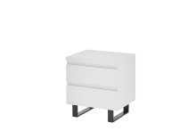 Nachtkonsole >AUSTIN< in modern white, HWP - 51x54x40cm (BxHxT)