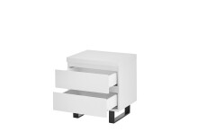 Nachtkonsole >AUSTIN< in modern white, HWP - 51x54x40cm (BxHxT)