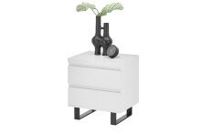 Nachtkonsole >AUSTIN< in modern white, HWP -...