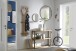 Konsole >BANTRY< in holzfarben, Eiche massiv - 99x80x26cm (BxHxT)