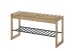 Schuhbank >BANTRY< in holzfarben, Eiche massiv geölt - 88x45x30cm (BxHxT)