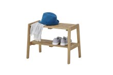 Sitzbank >BANTRY< in holzfarben, Eiche massiv geölt - 60x45x36cm (BxHxT)