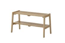 Sitzbank >BANTRY< in holzfarben, Eiche massiv geölt - 80x45x36cm (BxHxT)