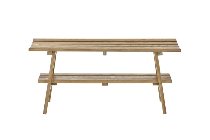 Sitzbank >BANTRY< in holzfarben, Eiche massiv geölt - 100x45x36cm (BxHxT)