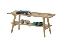 Sitzbank >BANTRY< in holzfarben, Eiche massiv geölt - 100x45x36cm (BxHxT)