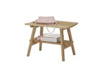 Bank >BANTRY< in holzfarben, Eiche massiv geölt - 60x45x36cm (BxHxT)