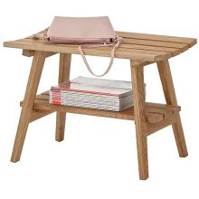 Bank >BANTRY< in holzfarben, Eiche massiv geölt - 60x45x36cm (BxHxT)