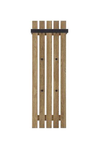 Garderobenpaneel >BANTRY< in holzfarben, Eiche massiv geölt - 40x120x22 (BxHxT)