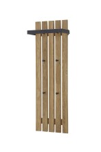Garderobenpaneel >BANTRY< in holzfarben, Eiche massiv geölt - 40x120x22 (BxHxT)