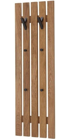 Garderobenpaneel >BANTRY< in holzfarben, Eiche massiv geölt - 38x120x14 (BxHxT)