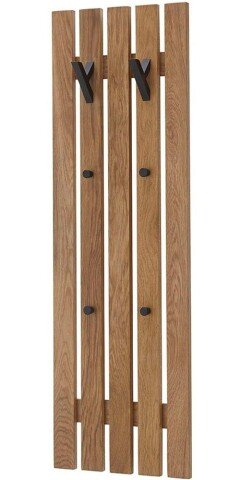 Garderobenpaneel >BANTRY< in holzfarben, Eiche massiv geölt - 38x120x14 (BxHxT)