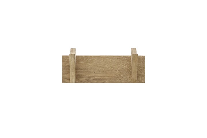 Garderobenpaneel >BANTRY< in holzfarben, Eiche massiv geölt - 30x13x12cm (BxHxT)