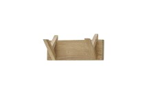 Garderobenpaneel >BANTRY< in holzfarben, Eiche massiv geölt - 30x13x12cm (BxHxT)
