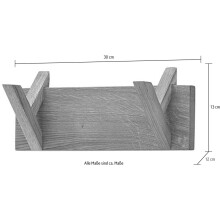 Garderobenpaneel >BANTRY< in holzfarben, Eiche massiv geölt - 30x13x12cm (BxHxT)