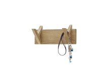 Garderobenpaneel >BANTRY< in holzfarben, Eiche massiv geölt - 30x13x12cm (BxHxT)
