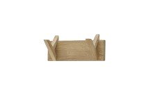 Garderobenpaneel >BANTRY< in holzfarben, Eiche massiv geölt - 30x13x12cm (BxHxT)