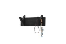 Garderobenpaneel >BANTRY< in schwarz, Eiche massiv...