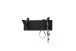 Garderobenpaneel >BANTRY< in schwarz, Eiche massiv gebeizt - 30x13x12cm (BxHxT)