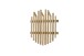 Garderobenpaneel >BANTRY< in holzfarben - 58x60x11x60 (BxHxTxD)