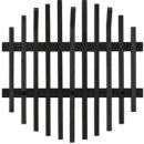 Garderobenpaneel >BANTRY< in schwarz - 58x60x11x60...