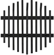 Garderobenpaneel >BANTRY< in schwarz - 58x60x11x60...
