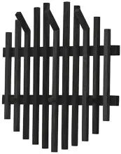 Garderobenpaneel >BANTRY< in schwarz - 58x60x11x60...