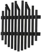 Garderobenpaneel >BANTRY< in schwarz - 58x60x11x60...