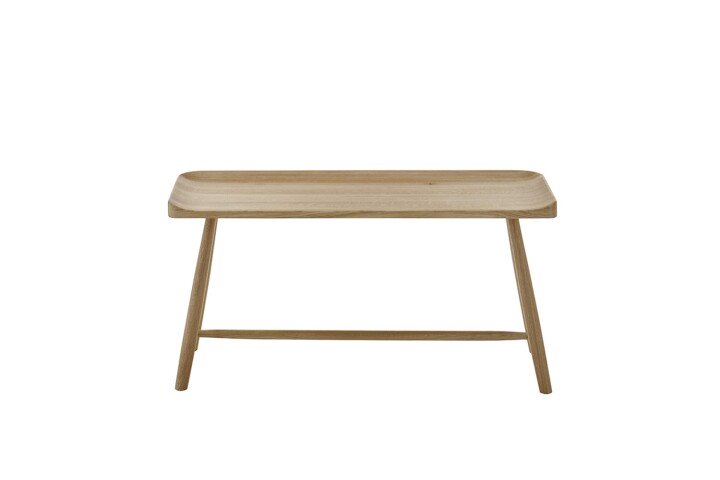 Sitzbank >BANTRY< in holzfarben, Eiche massiv geölt - 95x45x35cm (BxHxT)