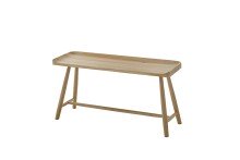 Sitzbank >BANTRY< in holzfarben, Eiche massiv geölt - 95x45x35cm (BxHxT)
