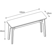Konsole >BANTRY< in holzfarben, Eiche  - 100x80x35cm (BxHxT)