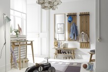 Konsole >BANTRY< in holzfarben, Eiche  - 100x80x35cm (BxHxT)