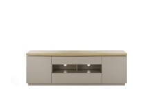 Lowboard >PALAMOS< in holzfarben/grau, HWP - 173x57x40cm (BxHxT)