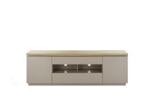 Lowboard >PALAMOS< in holzfarben/grau, HWP - 173x57x40cm (BxHxT)