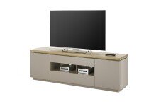 Lowboard >PALAMOS< in holzfarben/grau, HWP - 173x57x40cm (BxHxT)