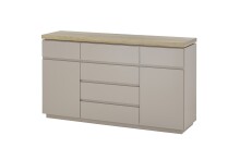 Sideboard >PALAMOS< in holzfarben/grau, HWP - 150x86x40cm (BxHxT)
