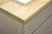 Sideboard >PALAMOS< in holzfarben/grau, HWP - 150x86x40cm (BxHxT)