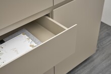 Sideboard >PALAMOS< in holzfarben/grau, HWP - 150x86x40cm (BxHxT)