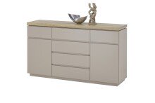 Sideboard >PALAMOS< in holzfarben/grau, HWP - 150x86x40cm (BxHxT)