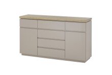 Sideboard >PALAMOS< in holzfarben/grau, HWP - 150x86x40cm (BxHxT)