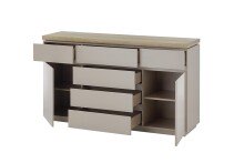 Sideboard >PALAMOS< in holzfarben/grau, HWP - 150x86x40cm (BxHxT)