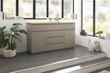 Sideboard >PALAMOS< in holzfarben/grau, HWP -...