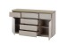 Sideboard >PALAMOS< in holzfarben/grau, HWP - 150x86x40cm (BxHxT)