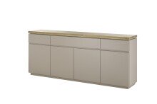 Sideboard >PALAMOS< in holzfarben/grau, HWP - 200x86x40cm (BxHxT)