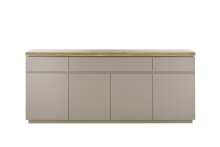 Sideboard >PALAMOS< in holzfarben/grau, HWP - 200x86x40cm (BxHxT)