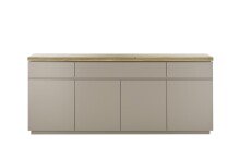 Sideboard >PALAMOS< in holzfarben/grau, HWP - 200x86x40cm (BxHxT)