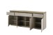 Sideboard >PALAMOS< in holzfarben/grau, HWP - 200x86x40cm (BxHxT)