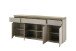 Sideboard >PALAMOS< in holzfarben/grau, HWP - 200x86x40cm (BxHxT)