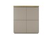 Kommode >PALAMOS< in holzfarben/grau, HWP - 113x123x40cm (BxHxT)